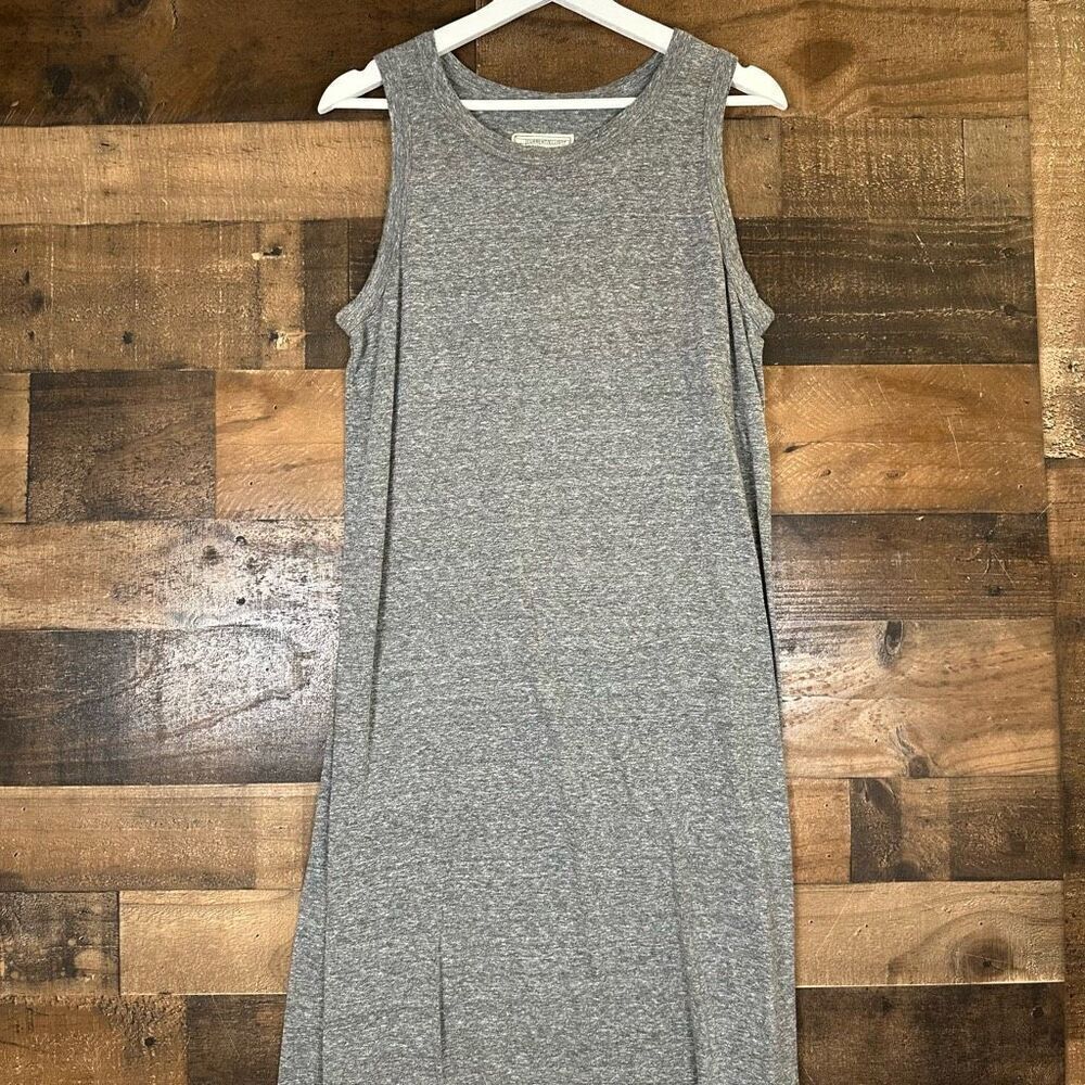 Current/Elliott 3 US Large The Perfect Muscle Tee Maxi Dress Slit Heather Gray